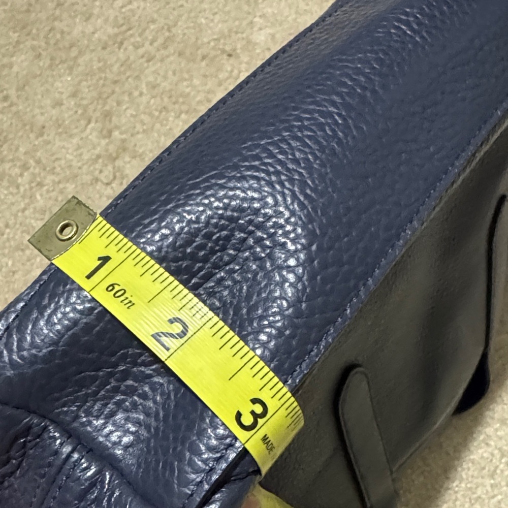 Coach Navy Leather Tote Bag - Picture 5 of 9